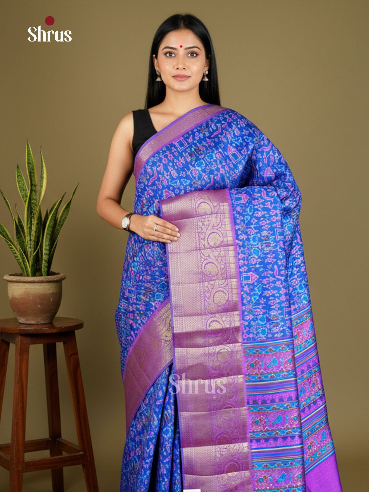 EAS27036 - Semi Patola-Kanchi Border Saree - Shop on Shrus.com