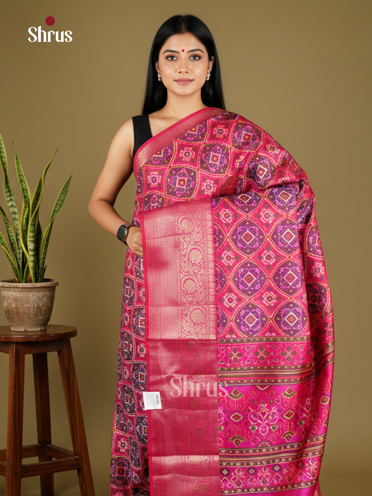 EAS27048 - Semi Patola-Kanchi Border Saree - Shop on Shrus.com