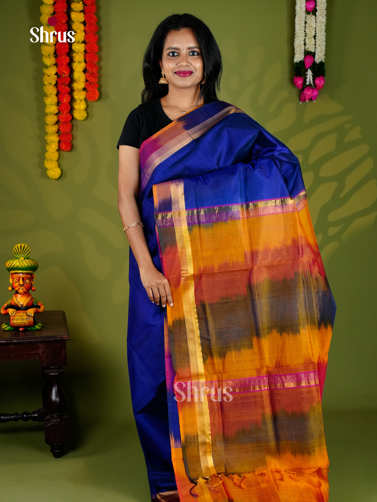 EAS27224 - Silk Cotton Saree - Shop on Shrus.com