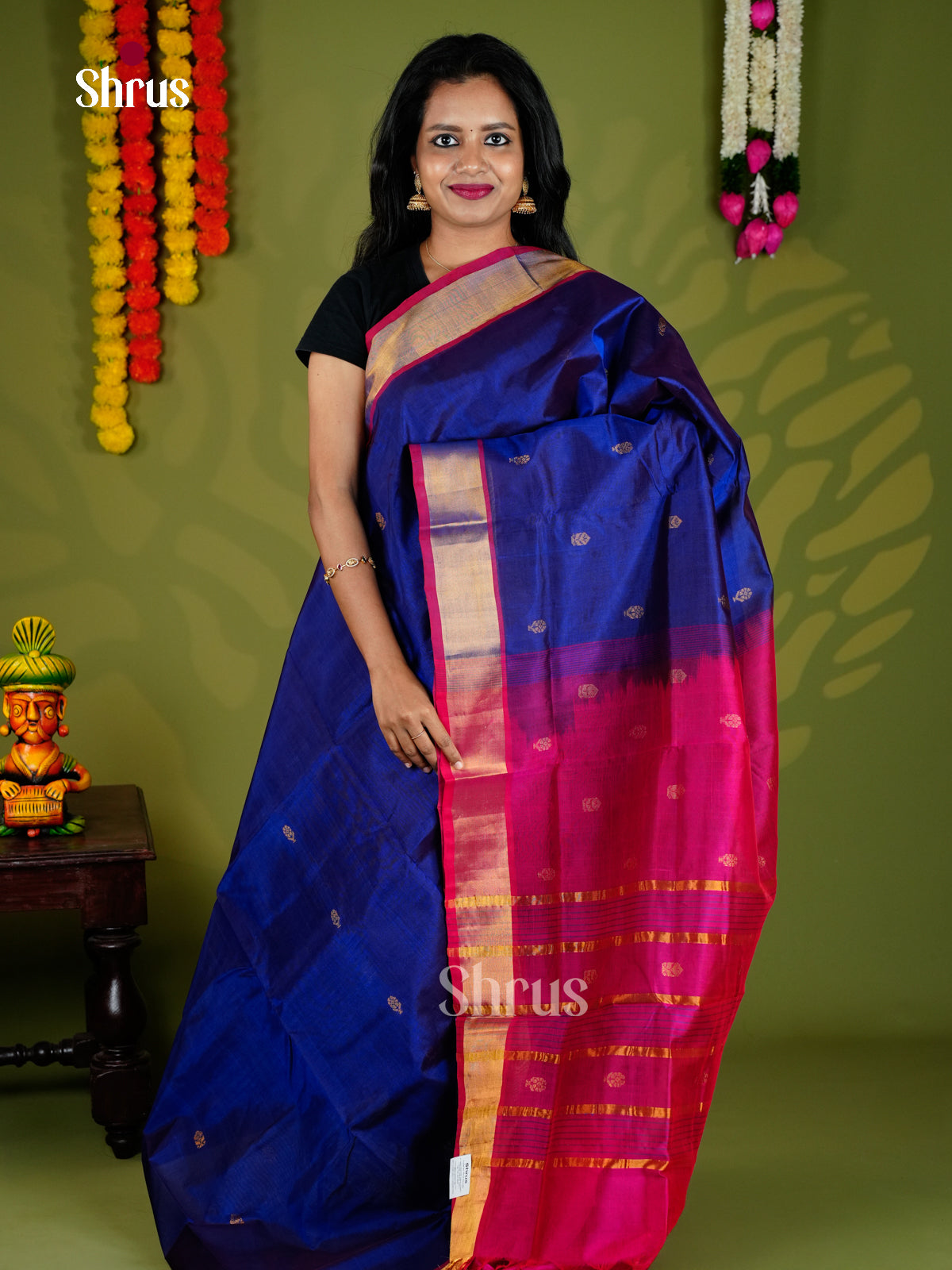 EAS27237 - Silk Cotton Saree - Shop on Shrus.com