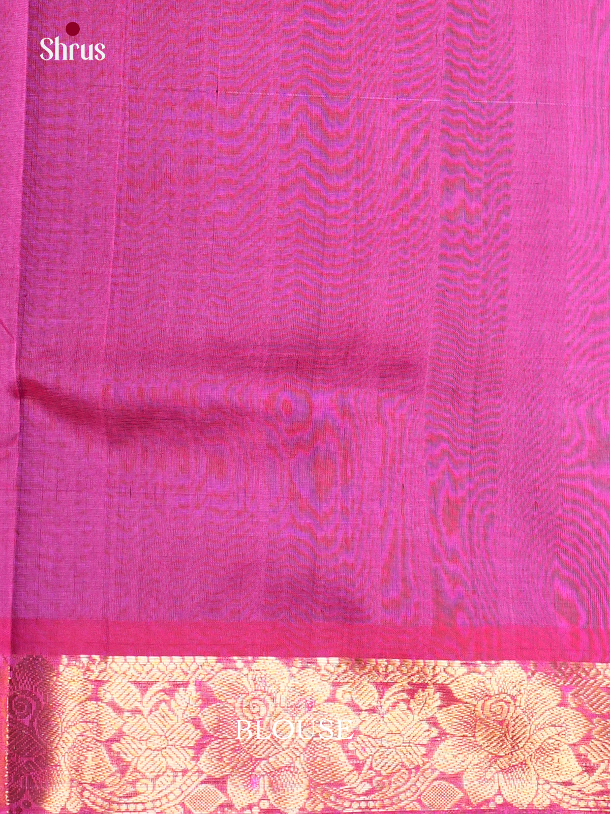 Buy Royal Blue Saree Online with Gold Buttas & Pink Zari Woven Border