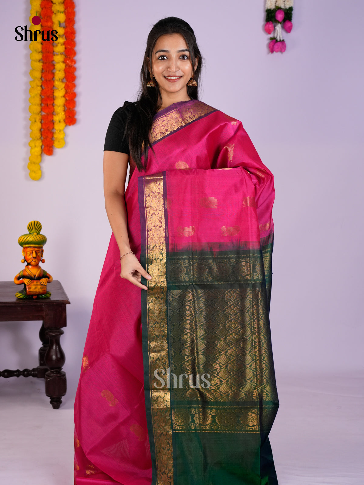 EAS27277 - Silk Cotton Saree - Shop on Shrus.com