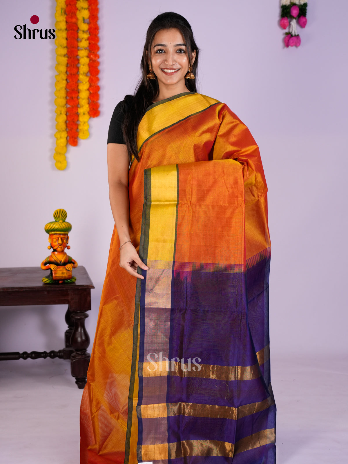 EAS27285 - Silk Cotton Saree - Shop on Shrus.com