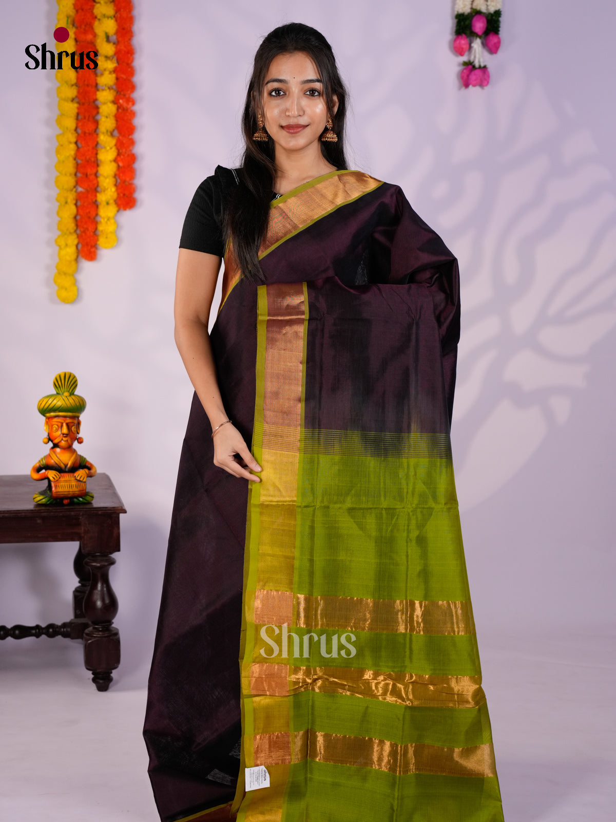 EAS27287 - Silk Cotton Saree - Shop on Shrus.com