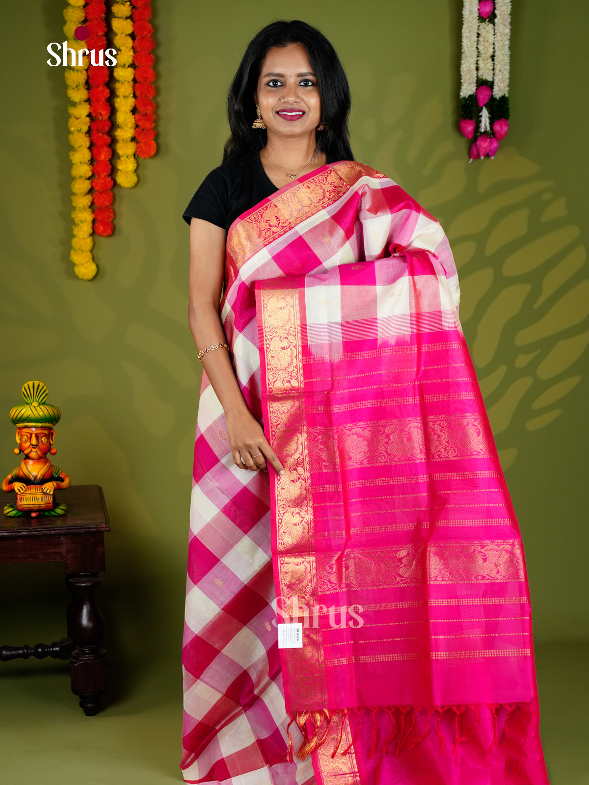 EAS27296 - Silk Cotton Saree - Shop on Shrus.com
