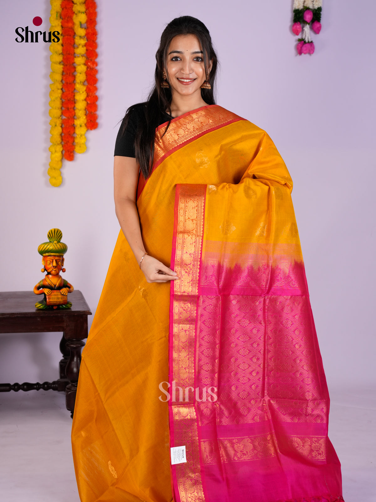 EAS27305 - Silk Cotton Saree - Shop on Shrus.com
