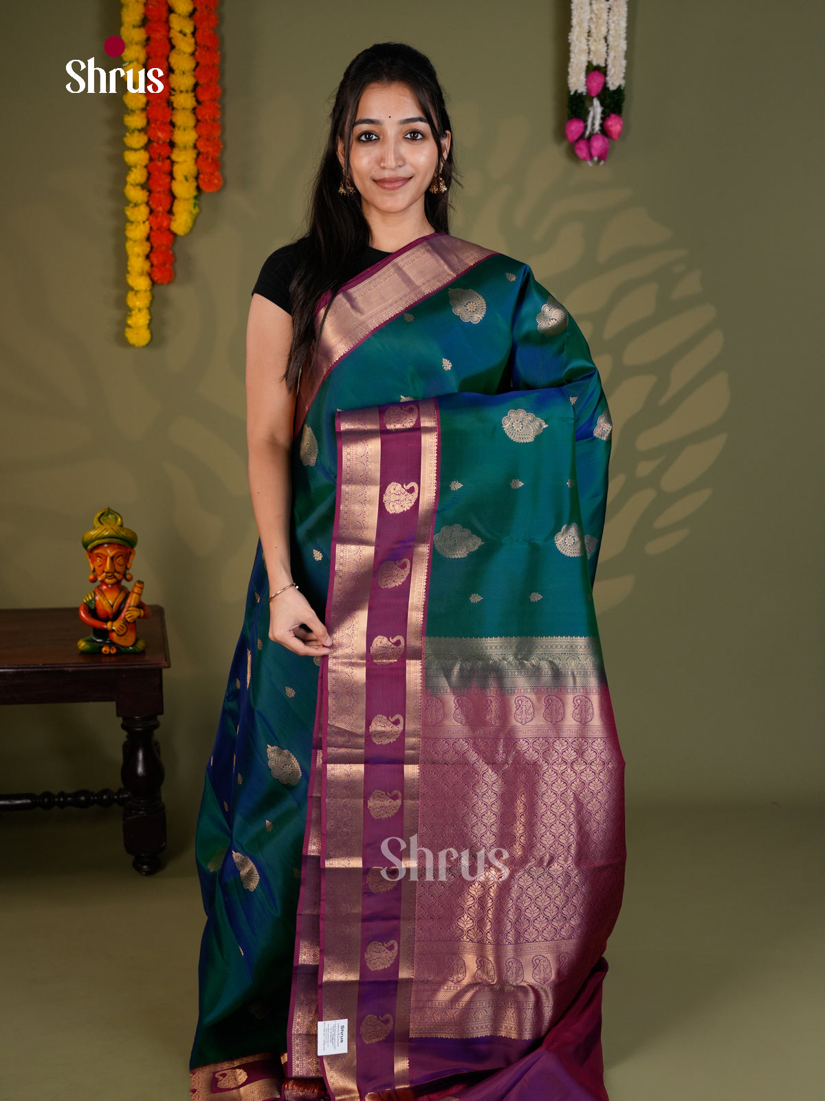 EAS28003 - Kanchipuram-halfpure - Saree - Shop on Shrus.com