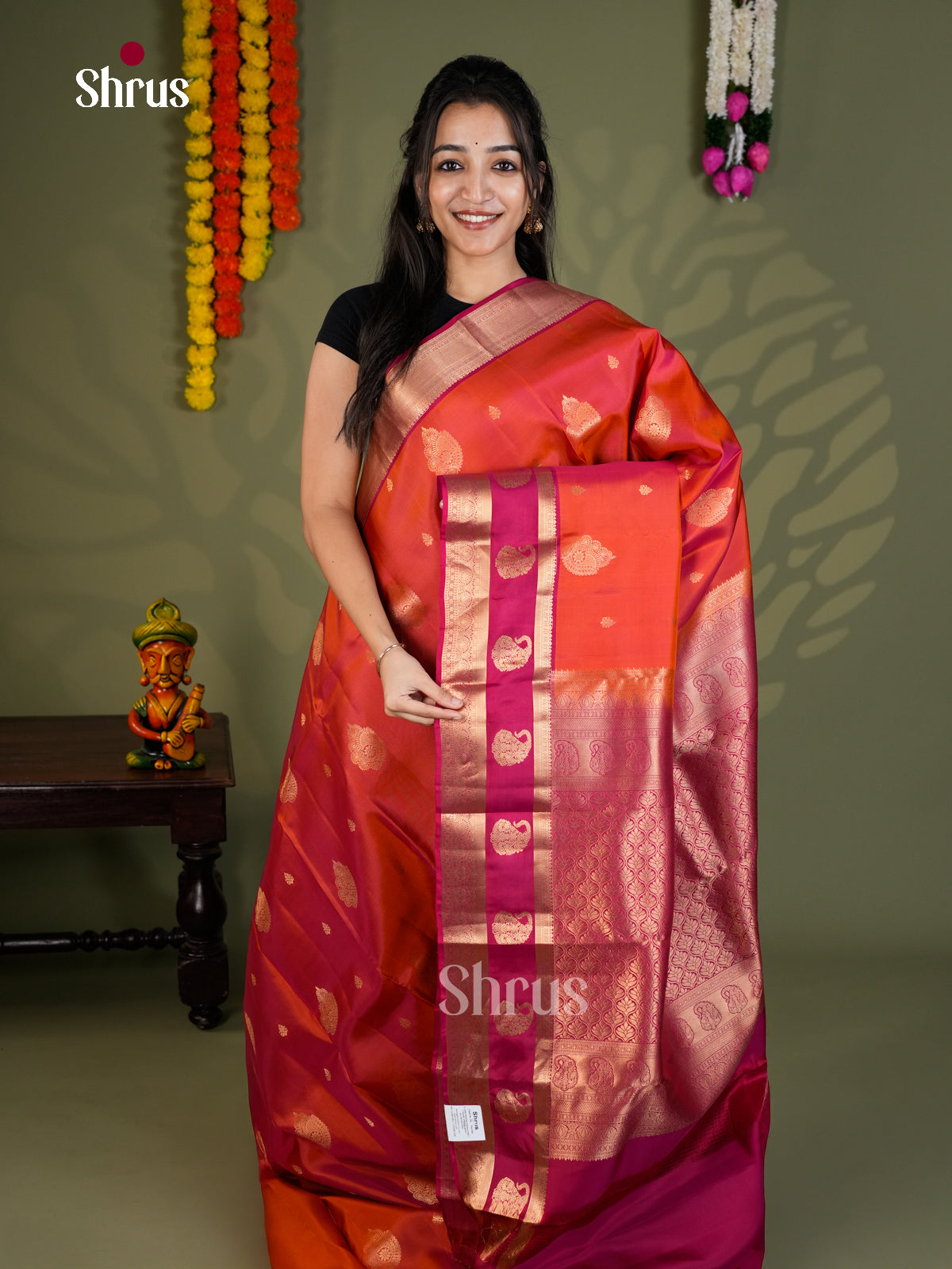 EAS28006 - Kanchipuram-halfpure - Saree - Shop on Shrus.com