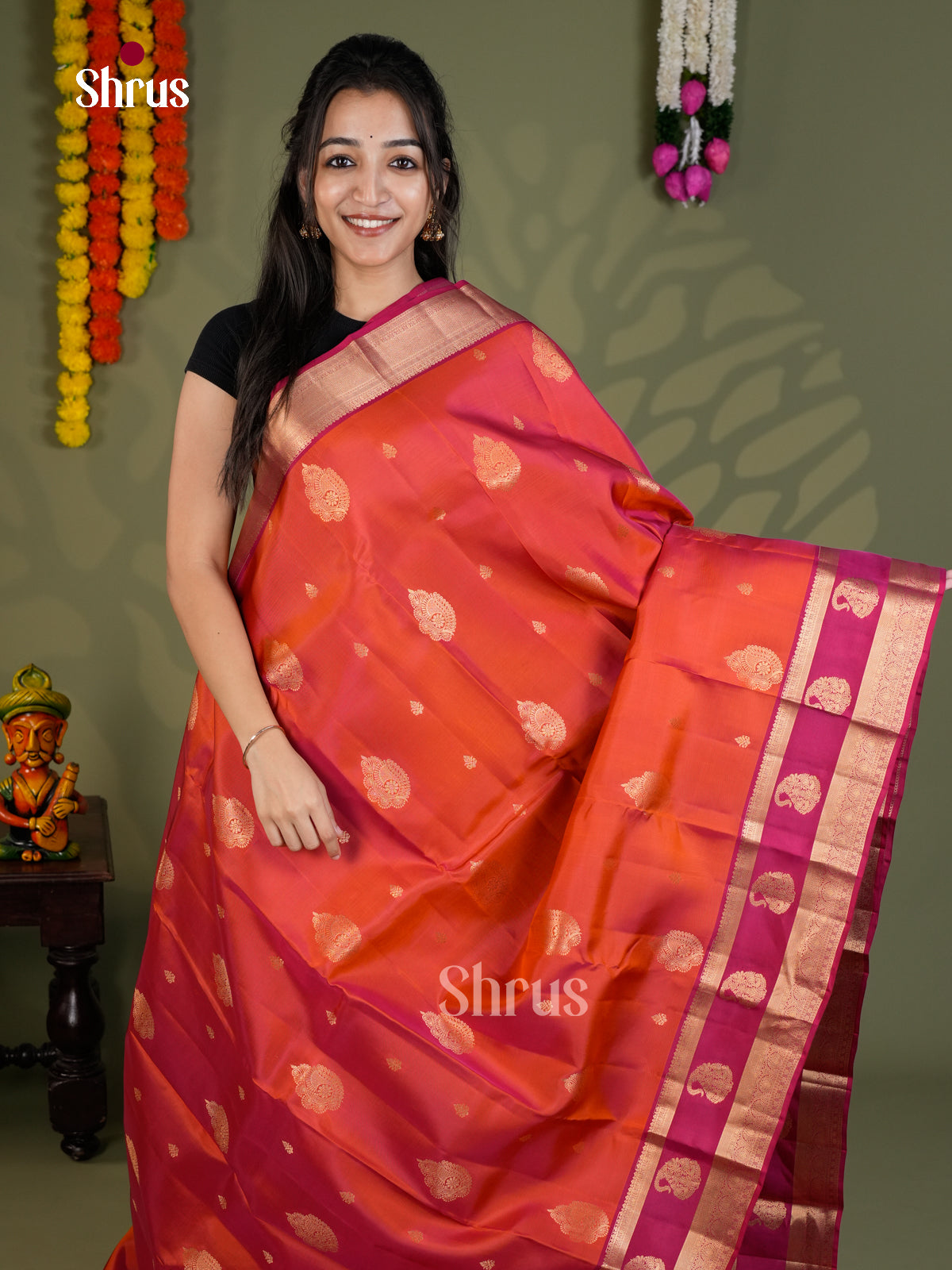 EAS28006 - Kanchipuram-halfpure - Saree - Shop on Shrus.com