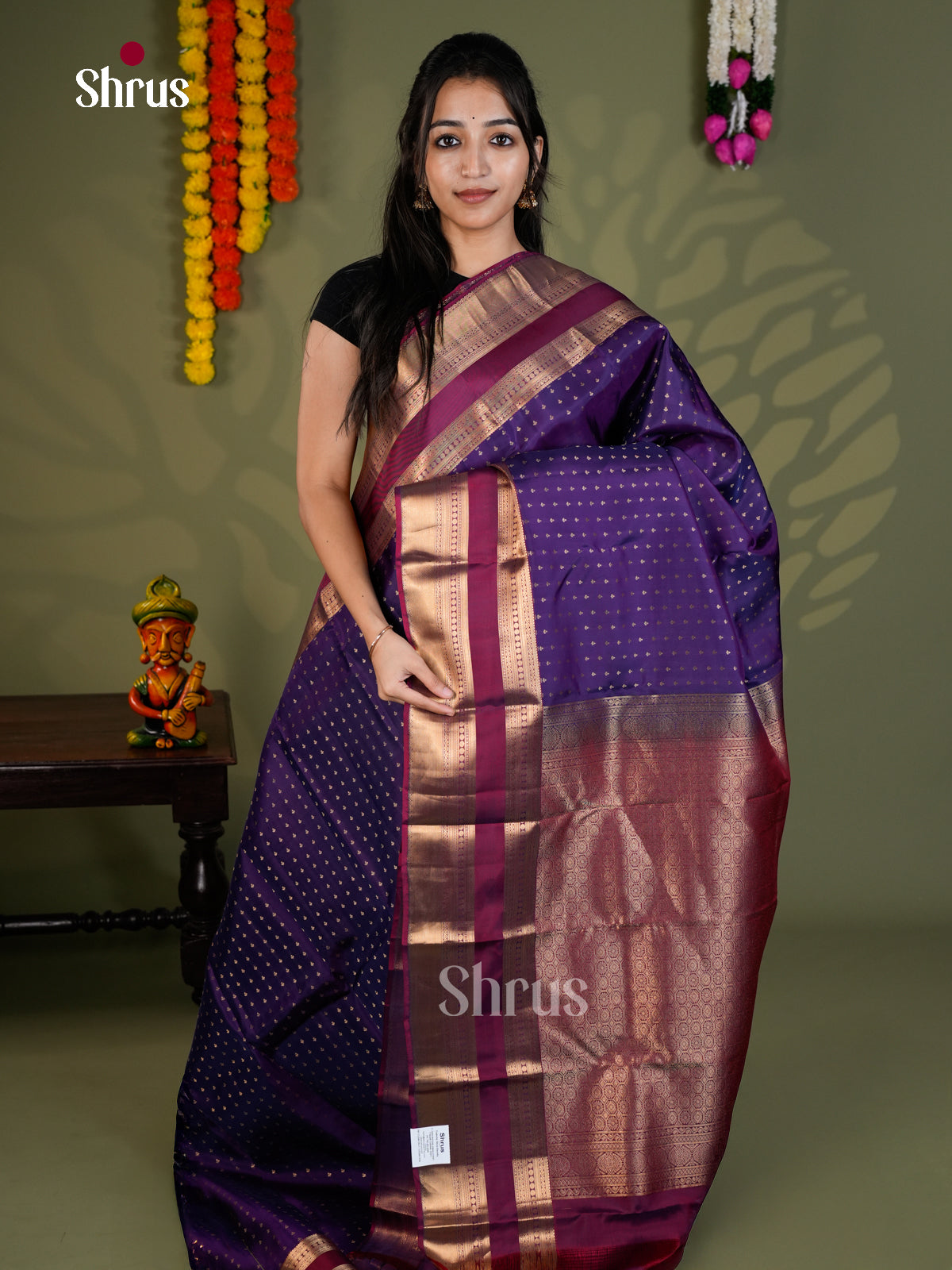 EAS28009 - Kanchipuram-halfpure - Saree - Shop on Shrus.com