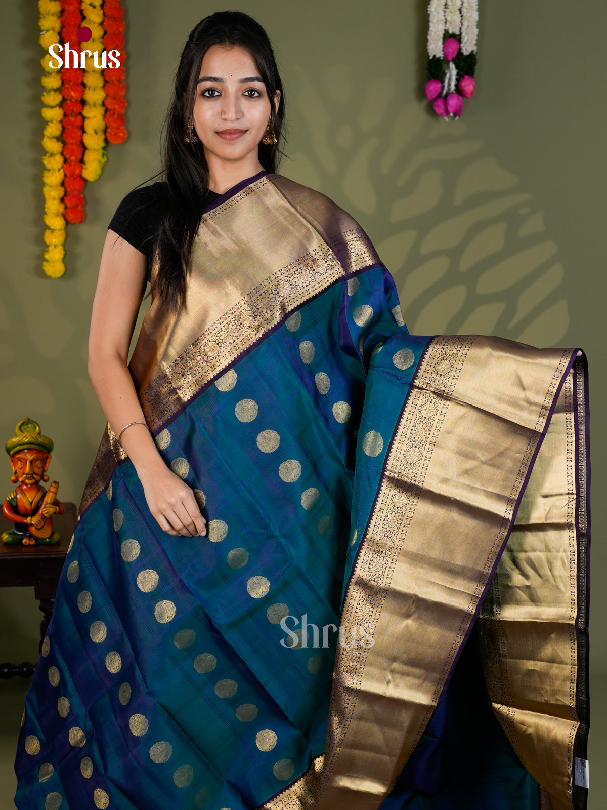 EAS28015 - Kanchipuram-halfpure - Saree - Shop on Shrus.com
