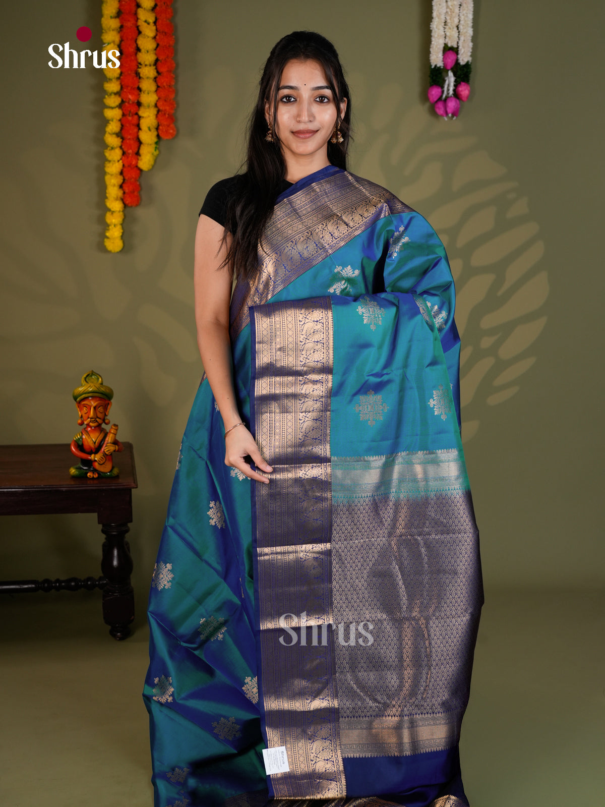 EAS28020 - Kanchipuram-halfpure - Saree - Shop on Shrus.com