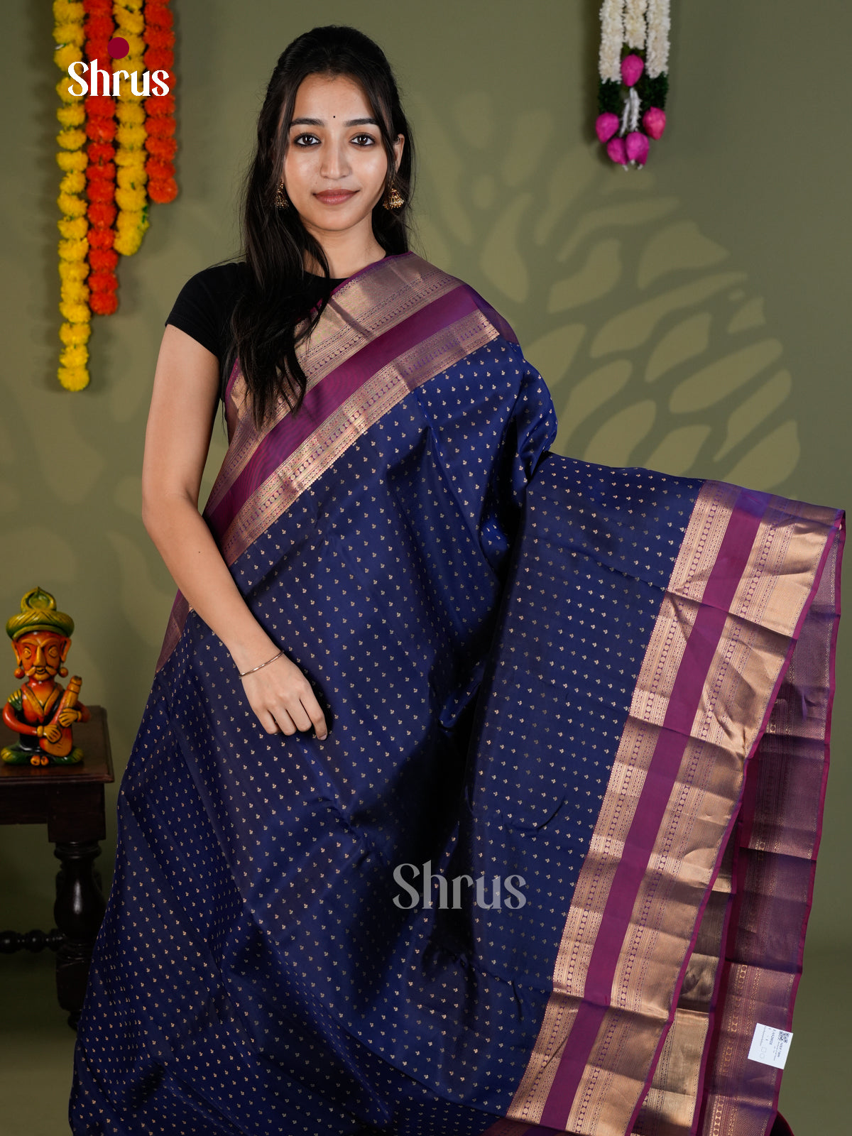 EAS28024 - Kanchipuram-halfpure - Saree - Shop on Shrus.com