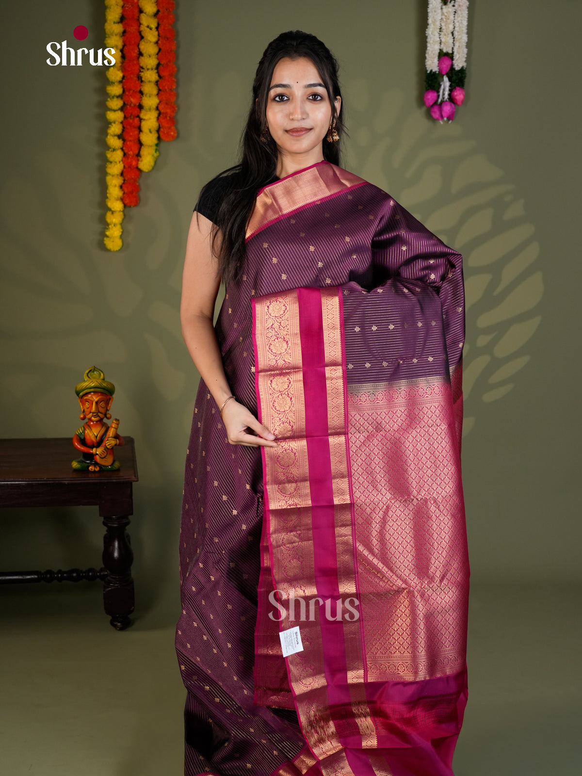 EAS28026 - Kanchipuram-halfpure - Saree - Shop on Shrus.com
