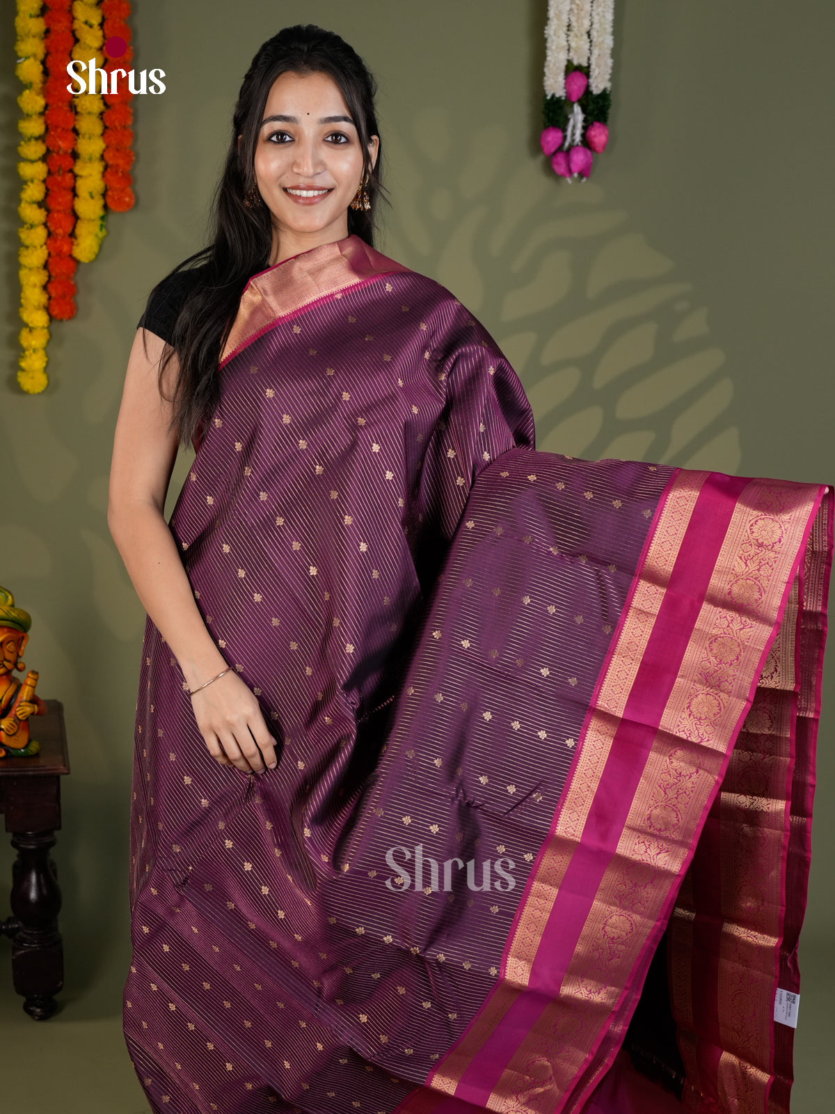 EAS28026 - Kanchipuram-halfpure - Saree - Shop on Shrus.com