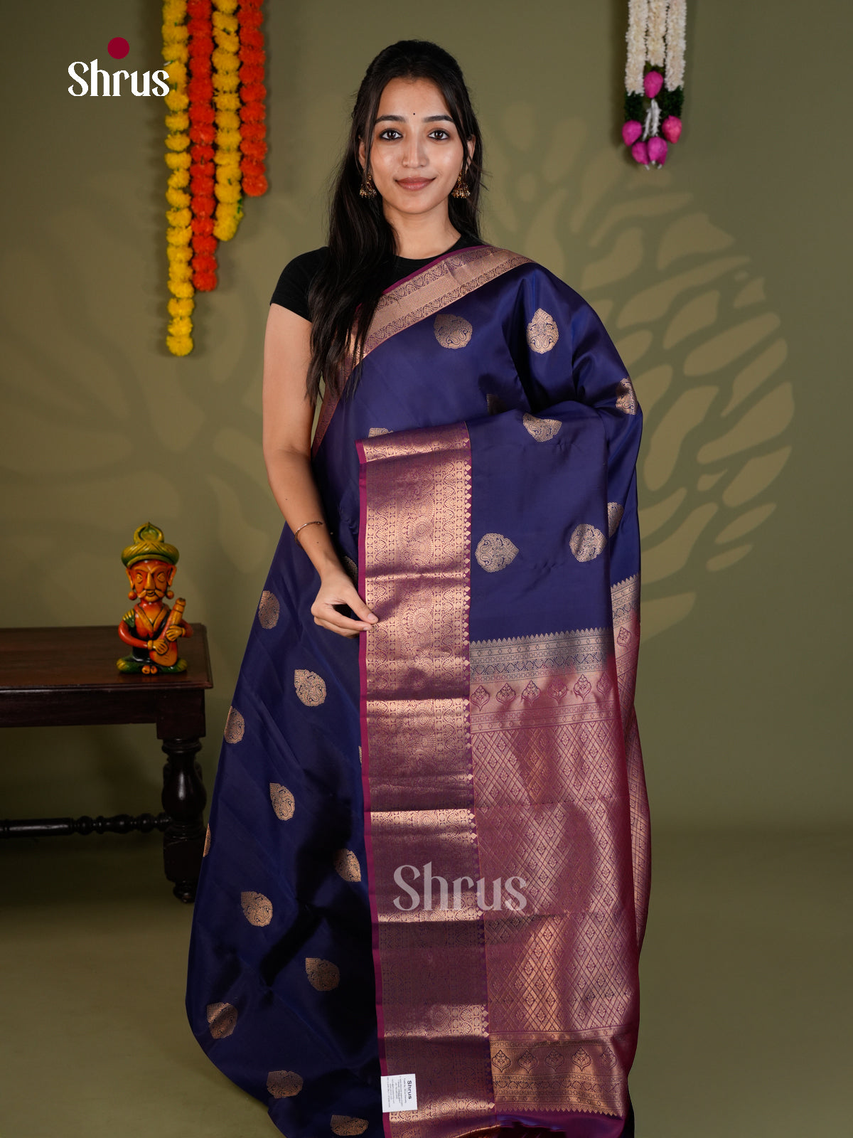 EAS28028 - Kanchipuram-halfpure - Saree - Shop on Shrus.com