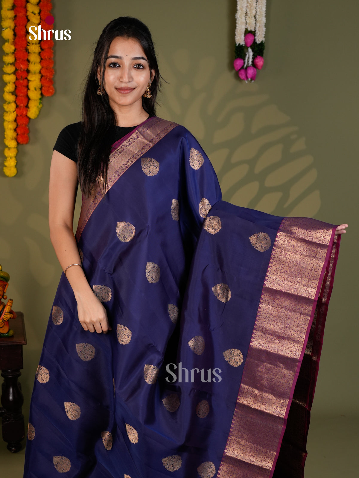 EAS28028 - Kanchipuram-halfpure - Saree - Shop on Shrus.com