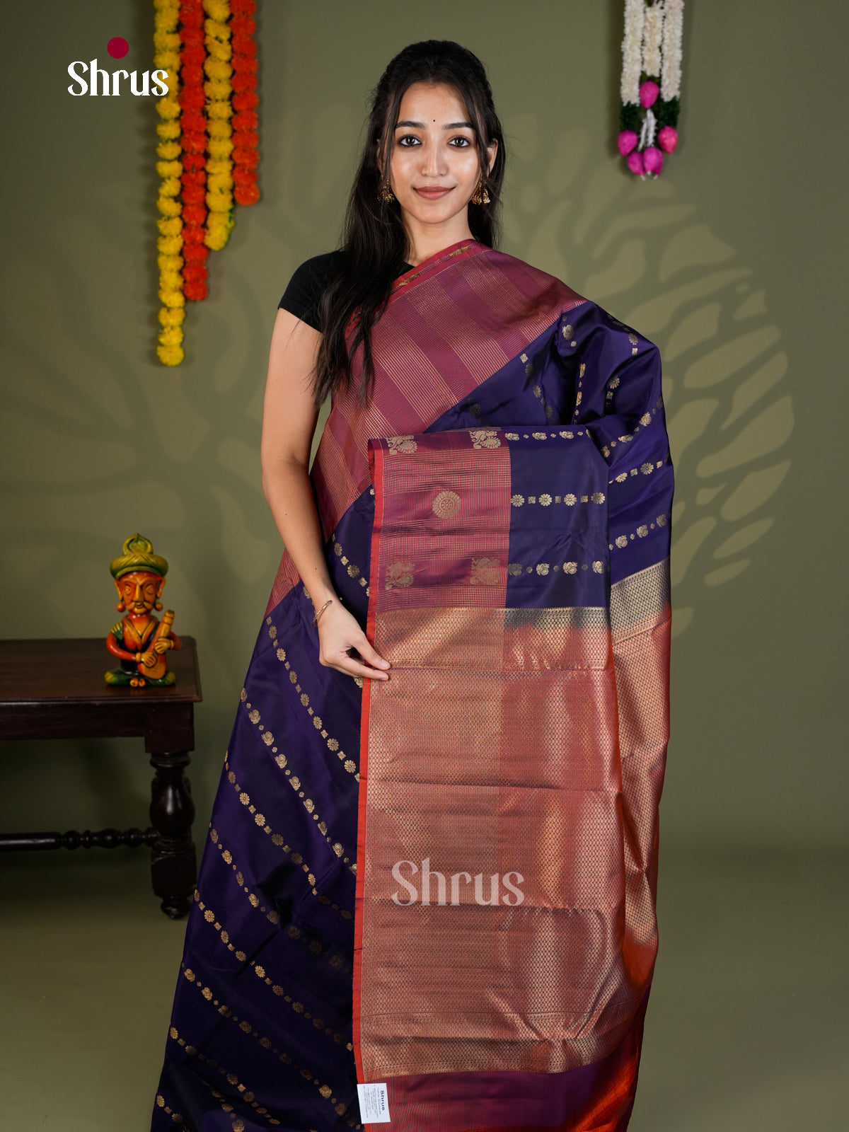 EAS28030 - Kanchipuram-halfpure - Saree - Shop on Shrus.com