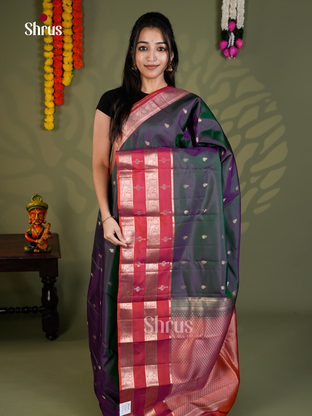 EAS28032 - Kanchipuram-halfpure - Saree - Shop on Shrus.com