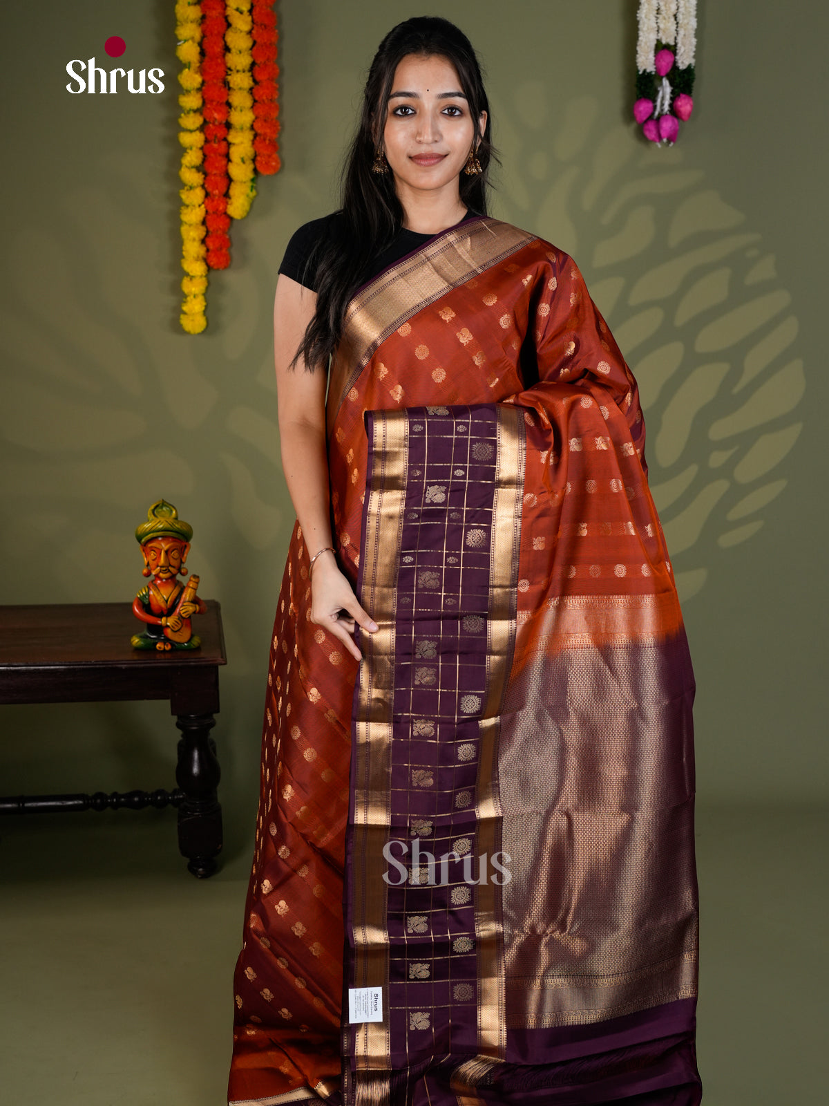 EAS28041 - Kanchipuram-halfpure - Saree - Shop on Shrus.com