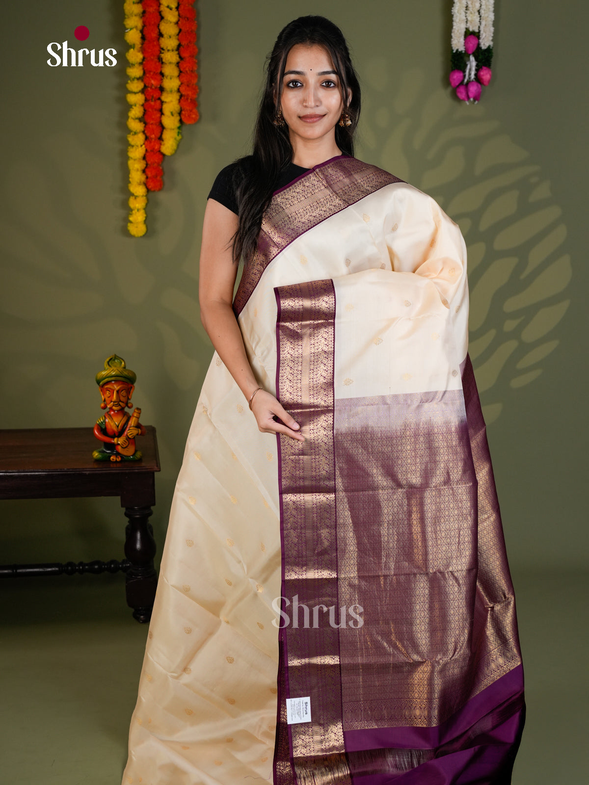 EAS28055 - Kanchipuram-halfpure - Saree - Shop on Shrus.com