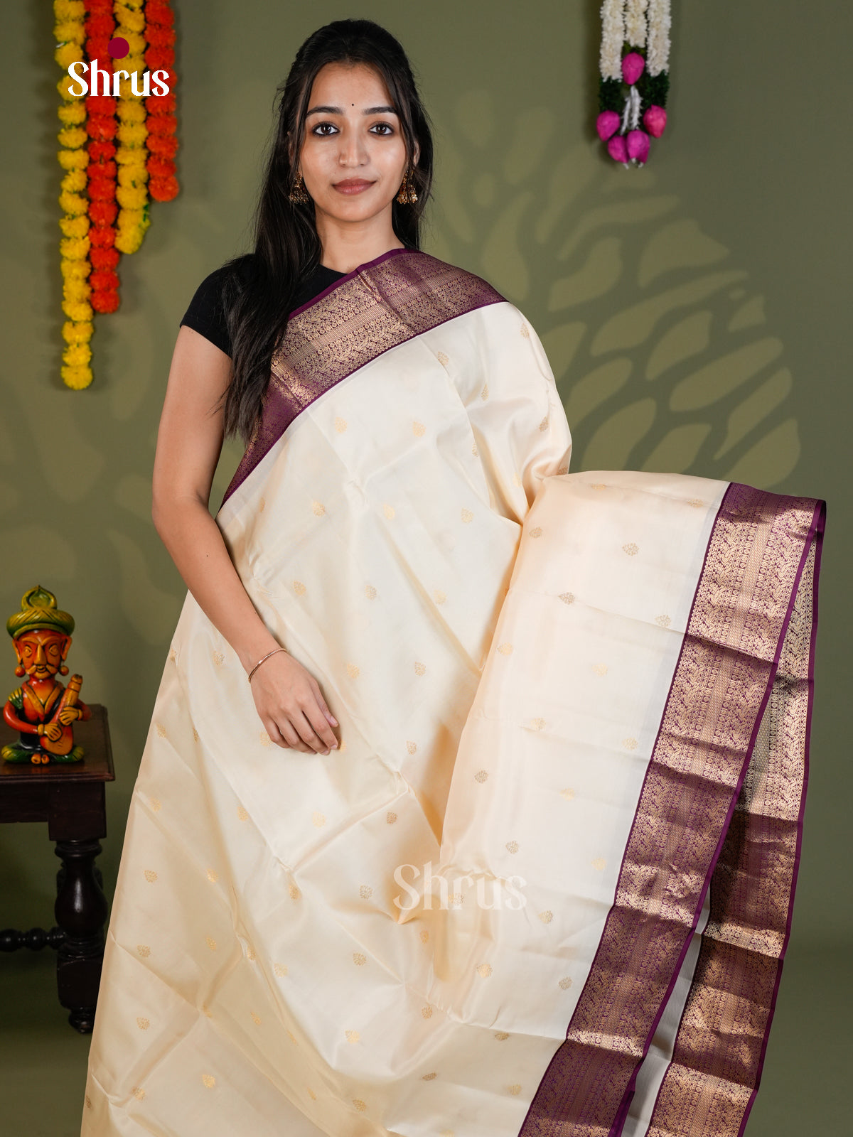 EAS28055 - Kanchipuram-halfpure - Saree - Shop on Shrus.com
