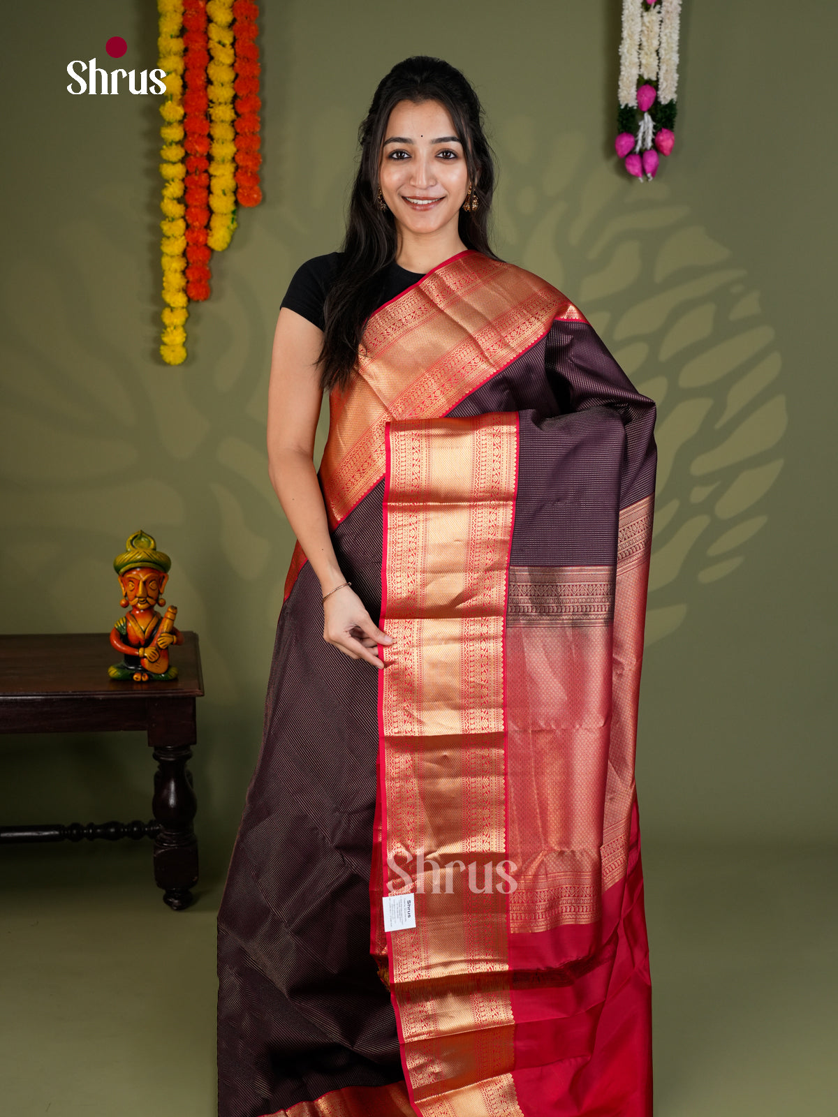 EAS28063 - Kanchipuram-halfpure - Saree - Shop on Shrus.com