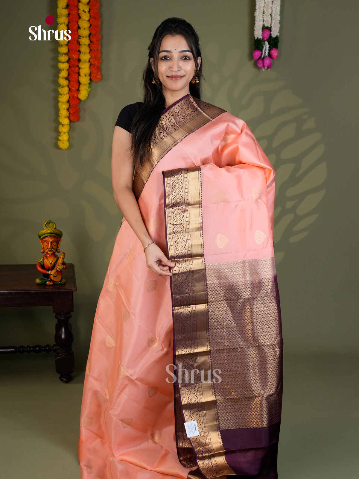 EAS28065 - Kanchipuram-halfpure - Saree - Shop on Shrus.com