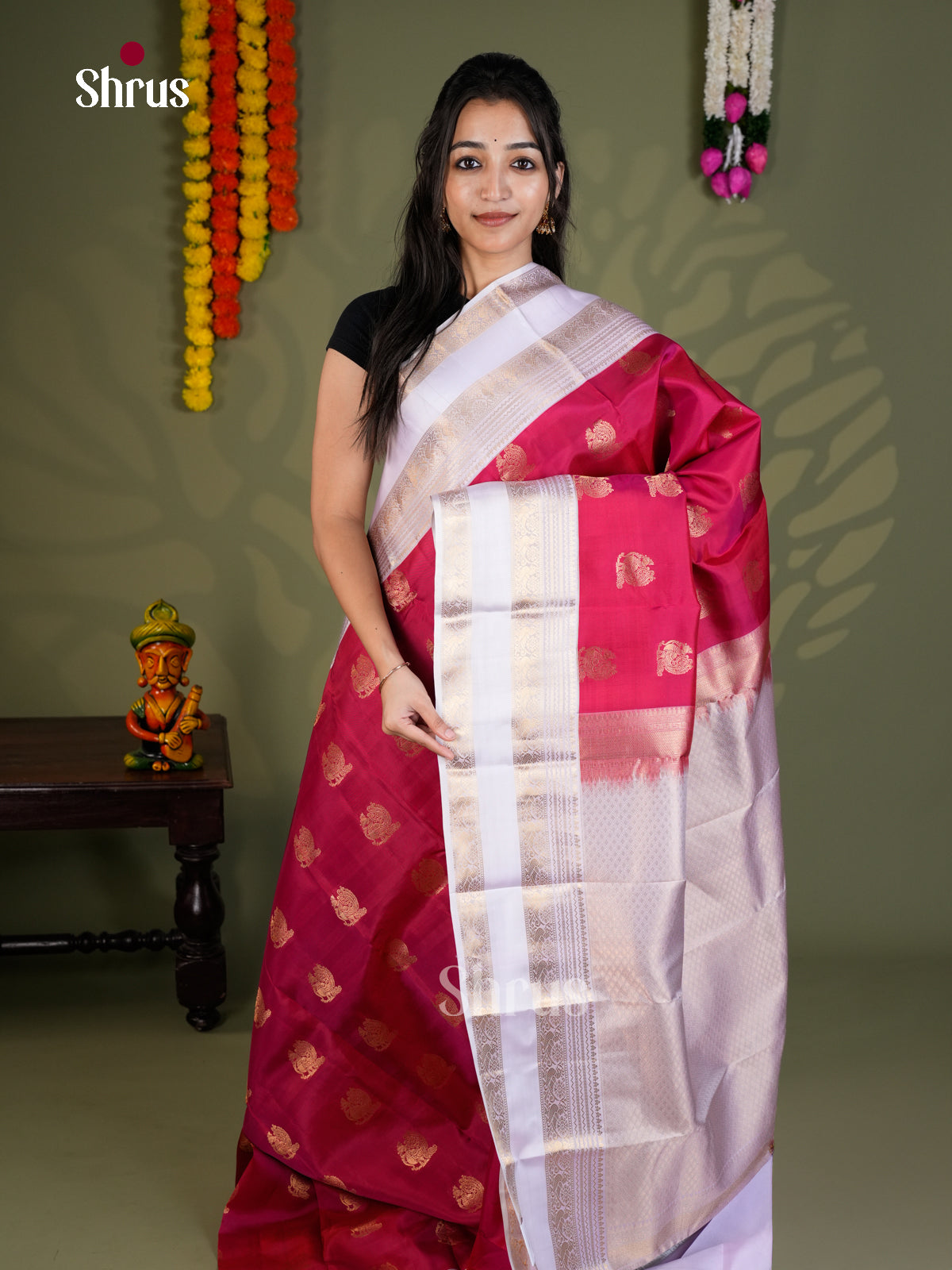 EAS28066 - Kanchipuram-halfpure - Saree - Shop on Shrus.com