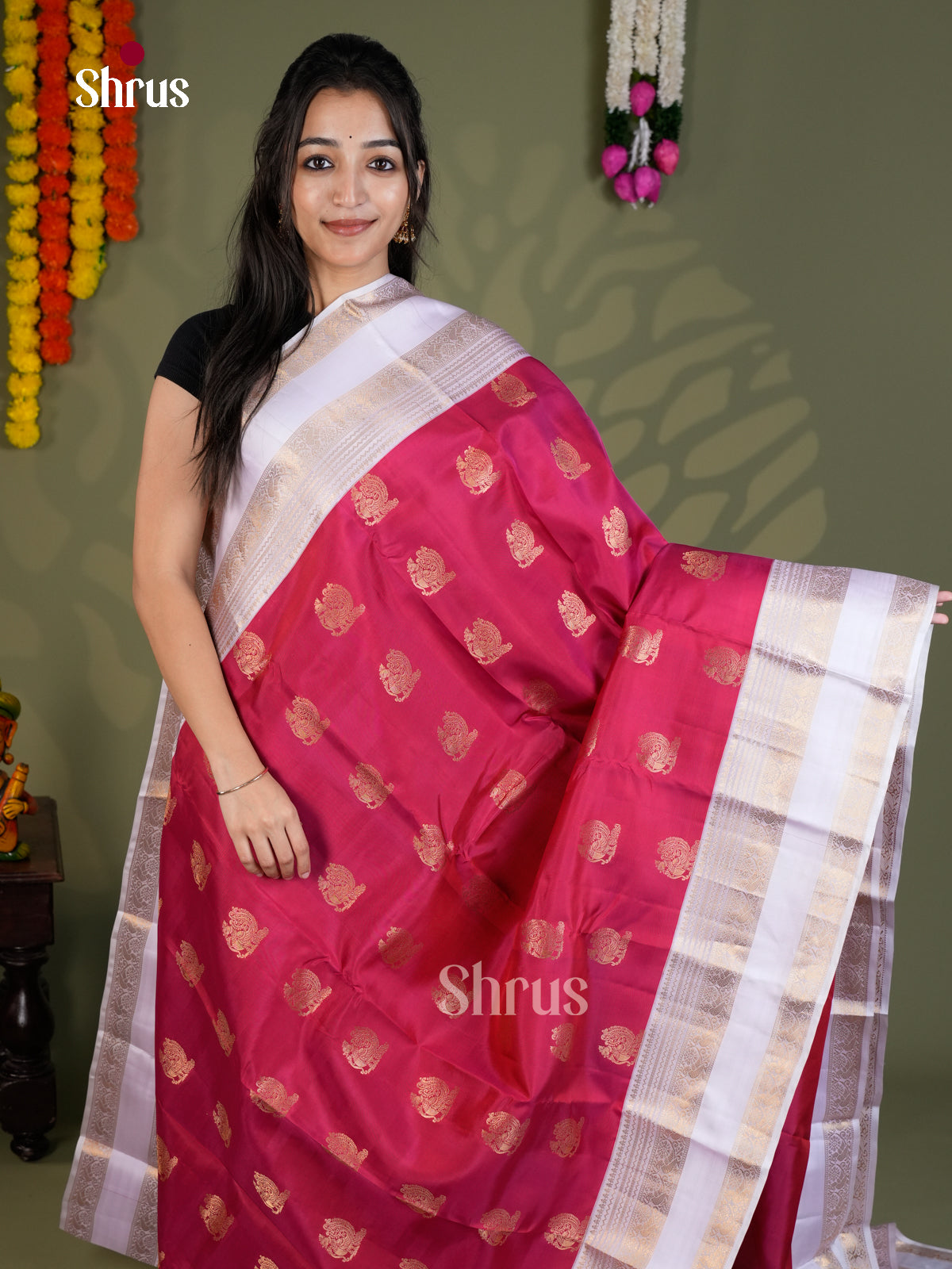 EAS28066 - Kanchipuram-halfpure - Saree - Shop on Shrus.com