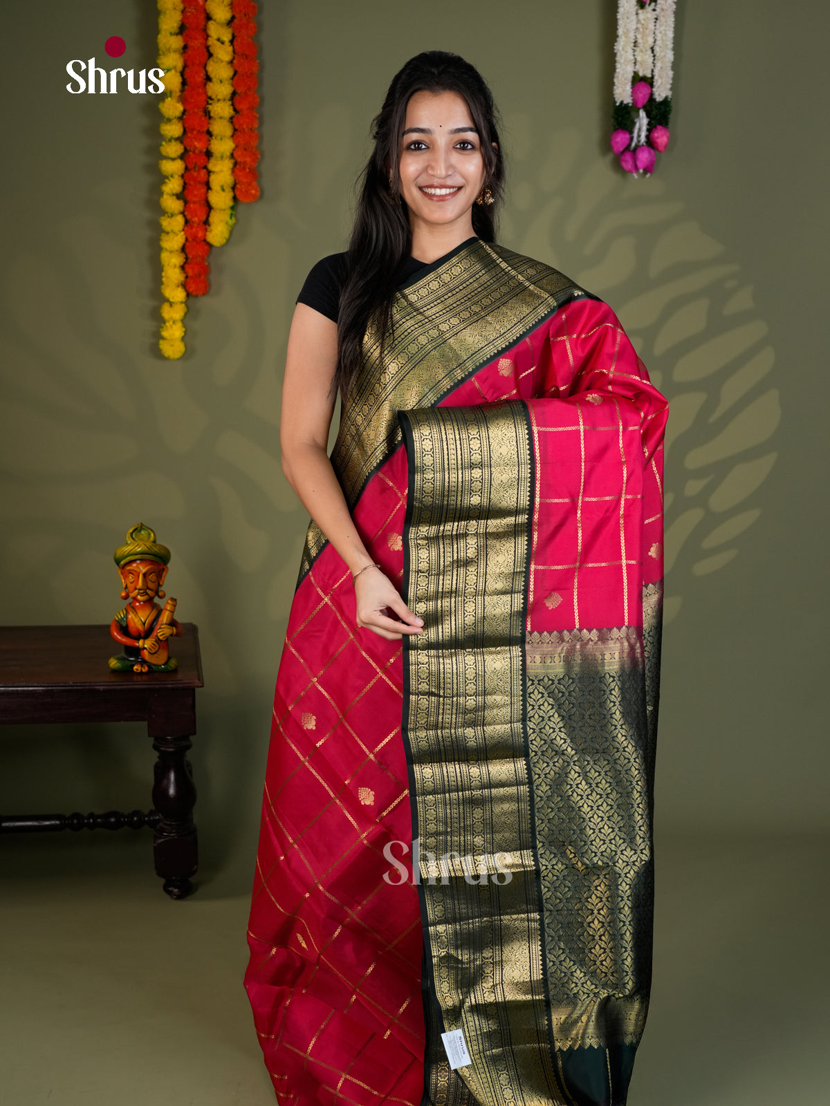 EAS28067 - Kanchipuram-halfpure - Saree - Shop on Shrus.com