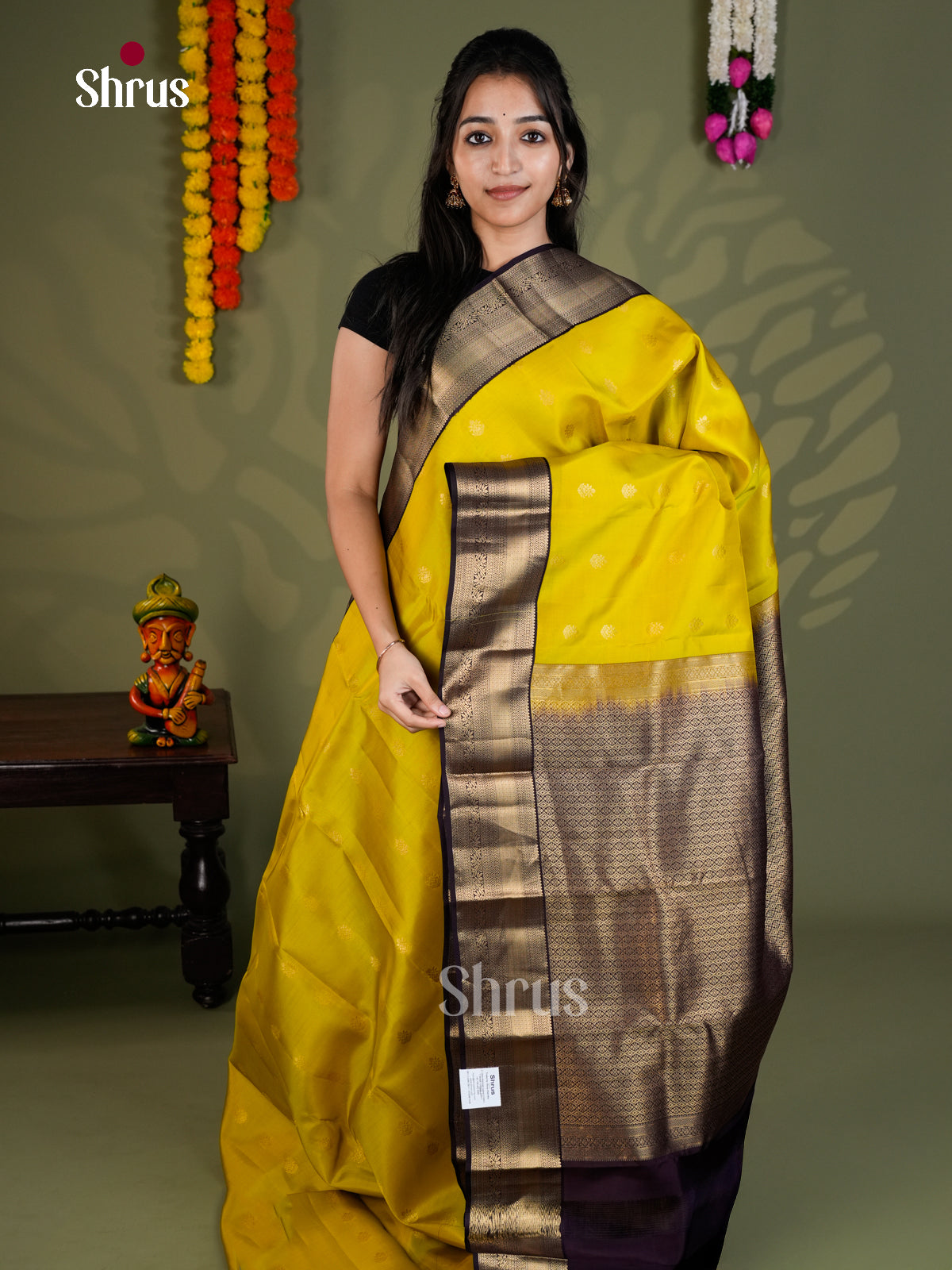 EAS28069 - Kanchipuram-halfpure - Saree