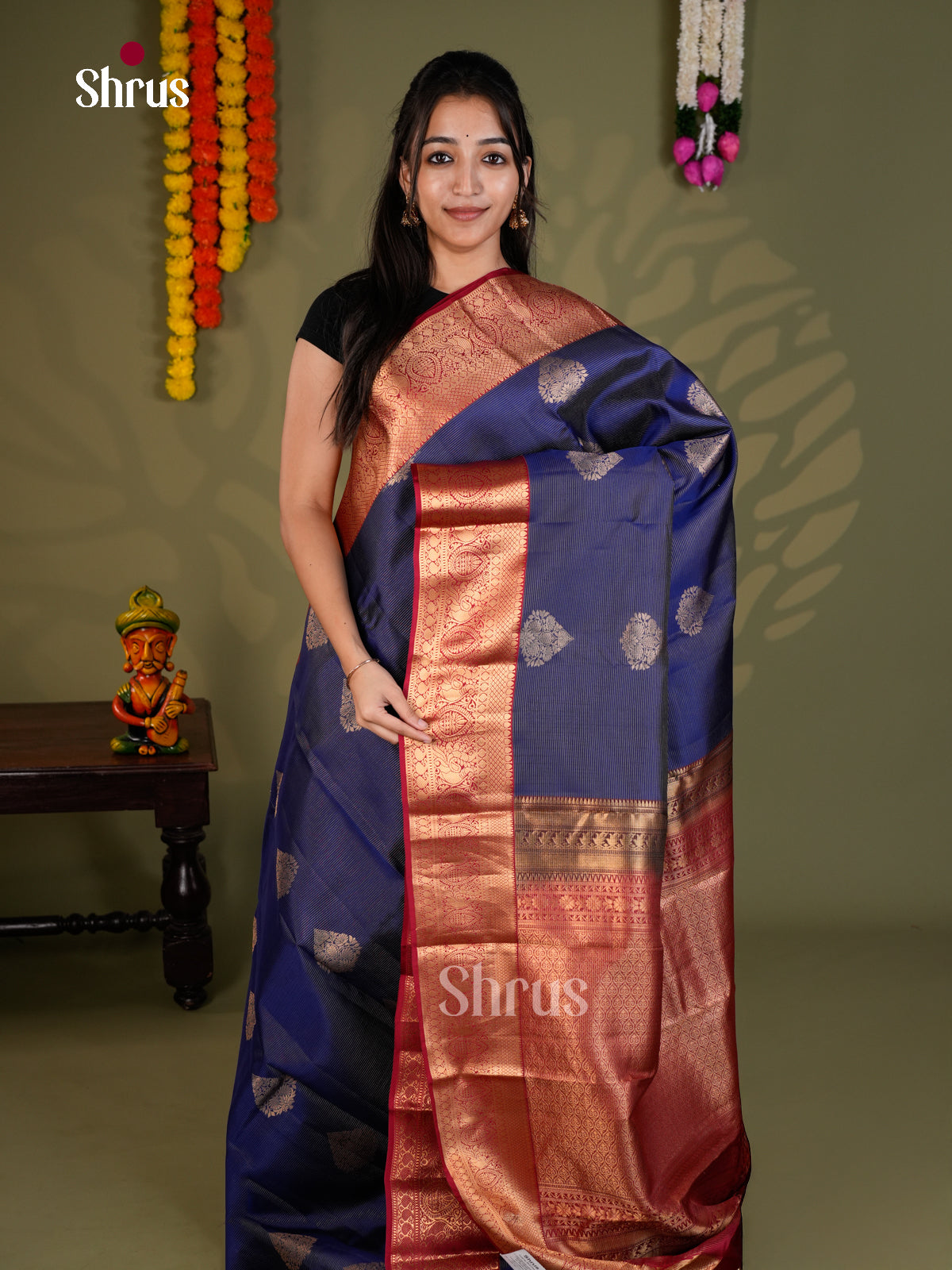 EAS28073 - Kanchipuram-halfpure - Saree - Shop on Shrus.com