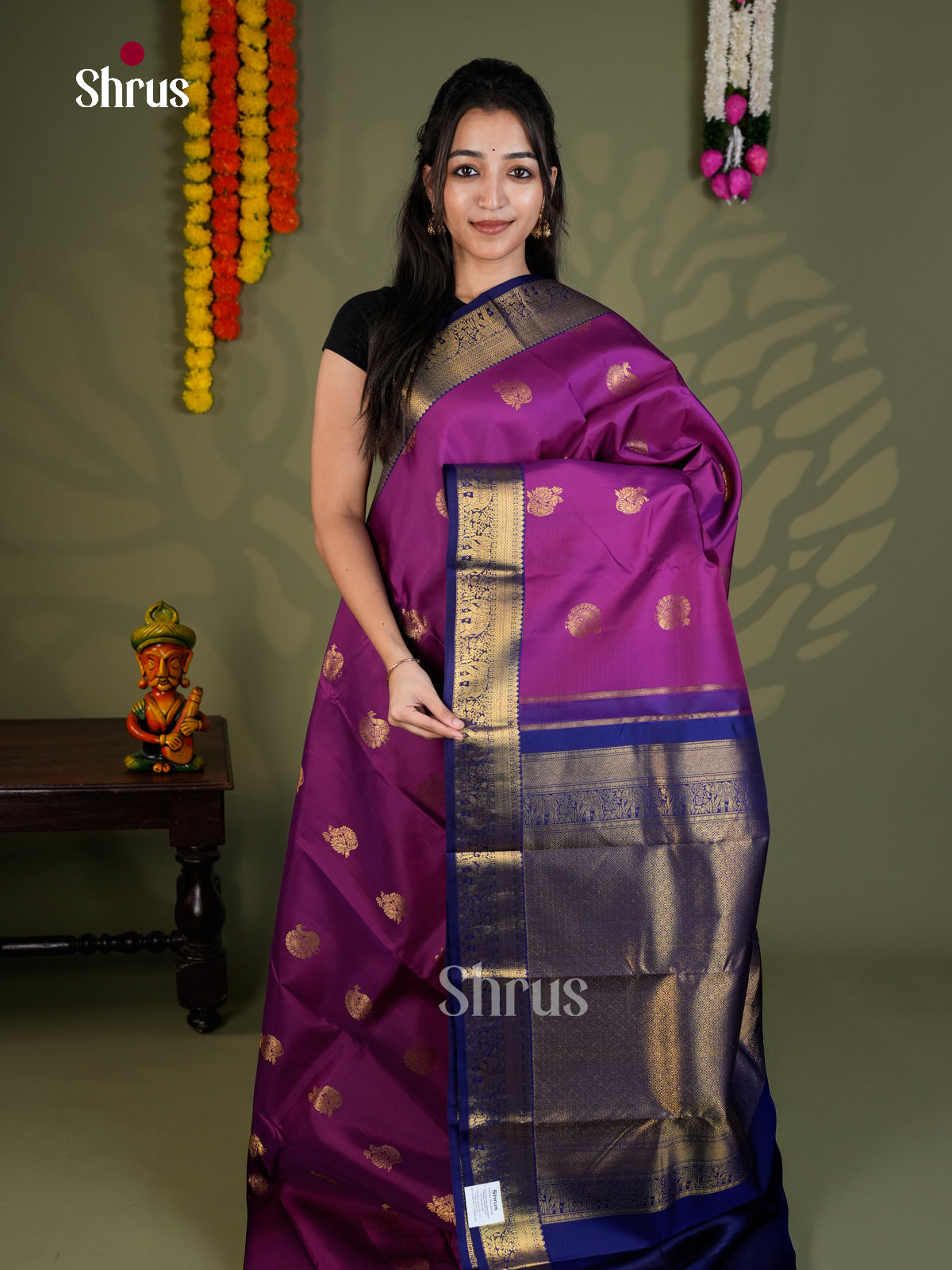 EAS28075 - Kanchipuram-halfpure - Saree - Shop on Shrus.com