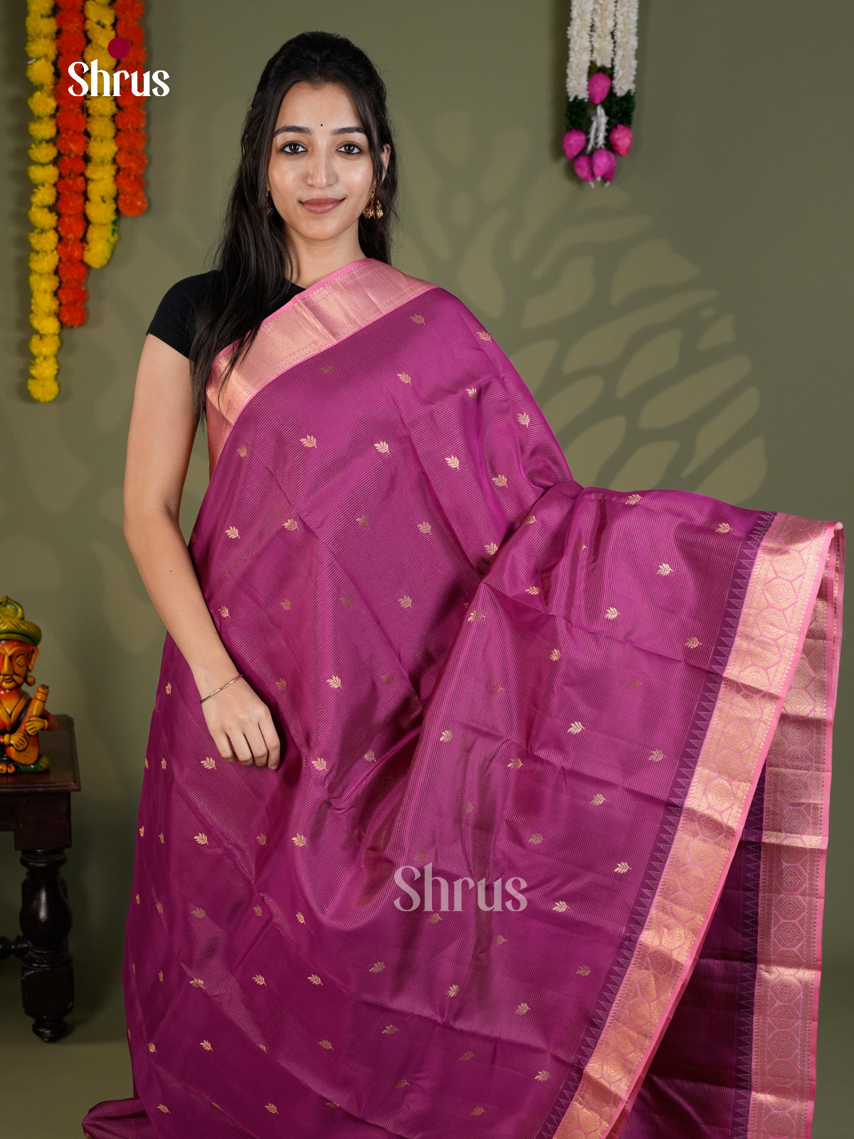 EAS28076 - Kanchipuram-halfpure - Saree - Shop on Shrus.com