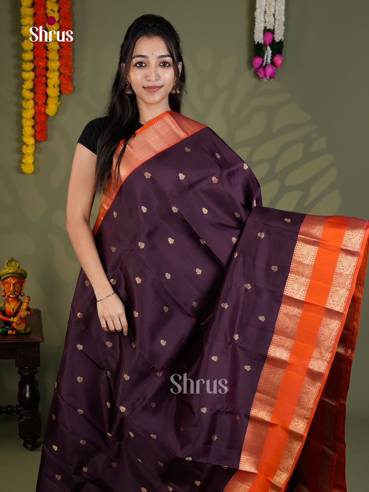 EAS28078 - Kanchipuram-halfpure - Saree - Shop on Shrus.com