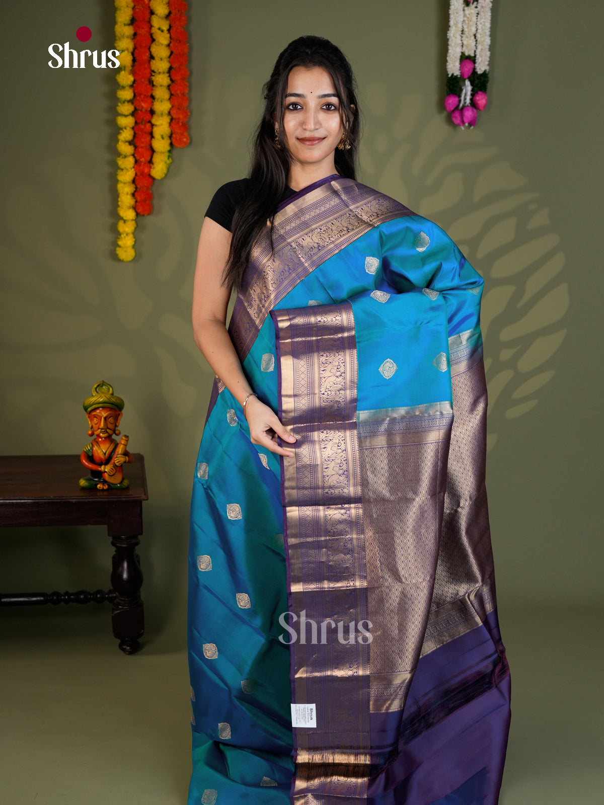 EAS28083 - Kanchipuram-halfpure - Saree - Shop on Shrus.com
