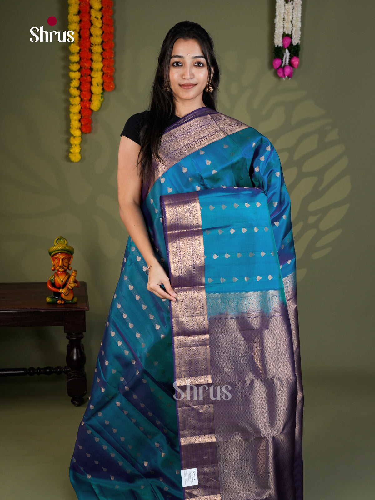 EAS28085 - Kanchipuram-halfpure - Saree - Shop on Shrus.com