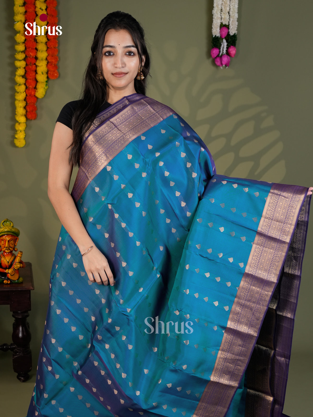 EAS28085 - Kanchipuram-halfpure - Saree - Shop on Shrus.com