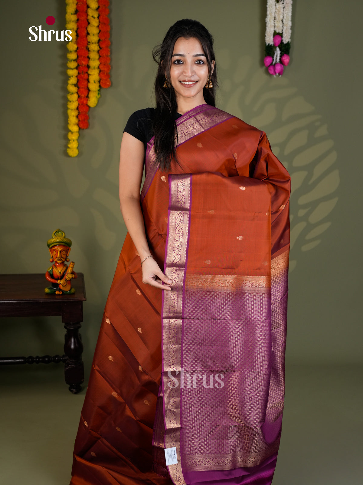 EAS28086 - Kanchipuram-halfpure - Saree - Shop on Shrus.com
