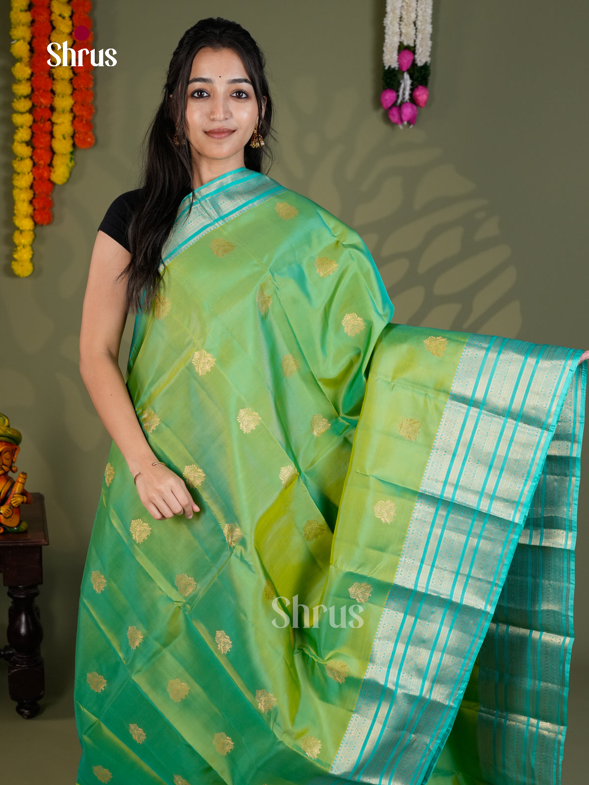 EAS28088 - Kanchipuram-halfpure - Saree - Shop on Shrus.com
