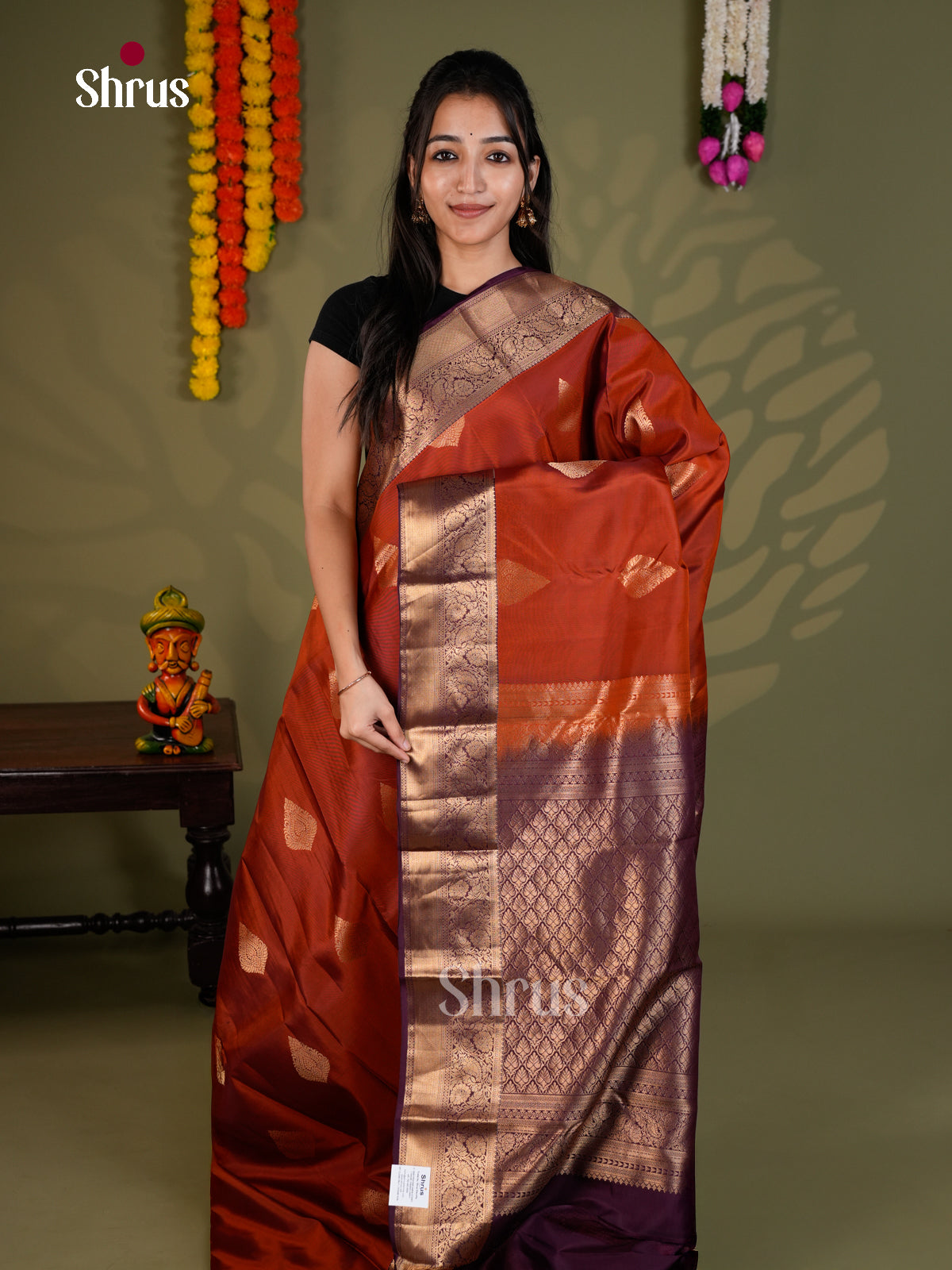 EAS28092 - Kanchipuram-halfpure - Saree - Shop on Shrus.com