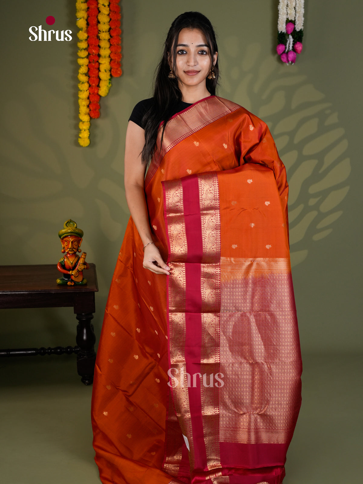 EAS28093 - Kanchipuram-halfpure - Saree