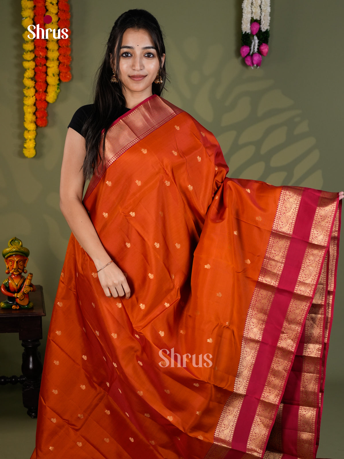 EAS28093 - Kanchipuram-halfpure - Saree