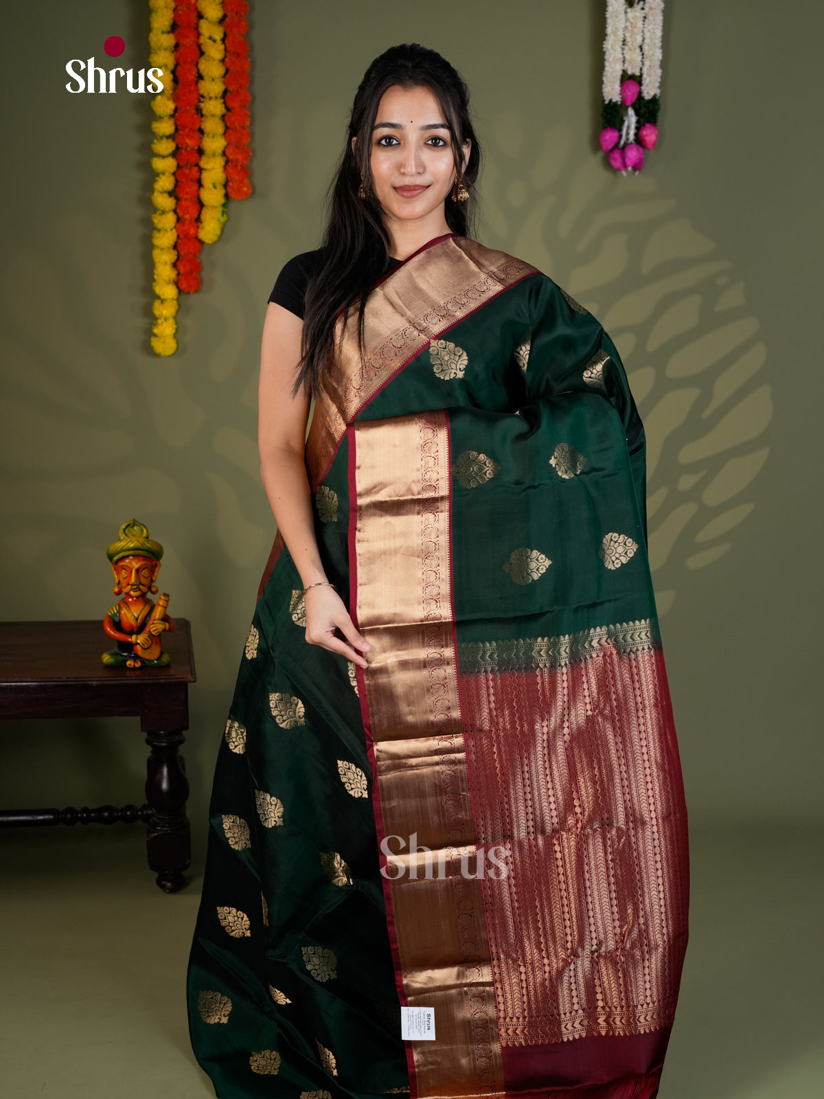 EAS28094 - Kanchipuram-halfpure - Saree - Shop on Shrus.com