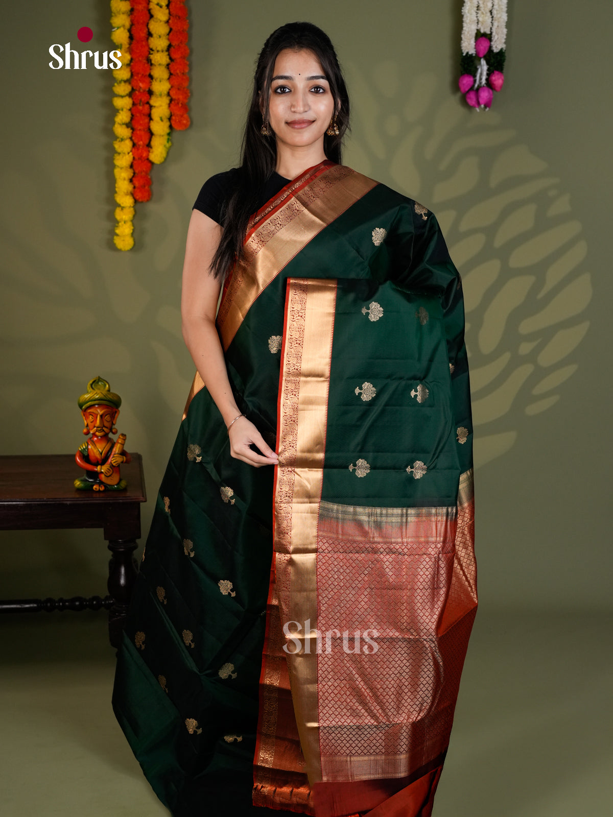 EAS28096 - Kanchipuram-halfpure - Saree - Shop on Shrus.com