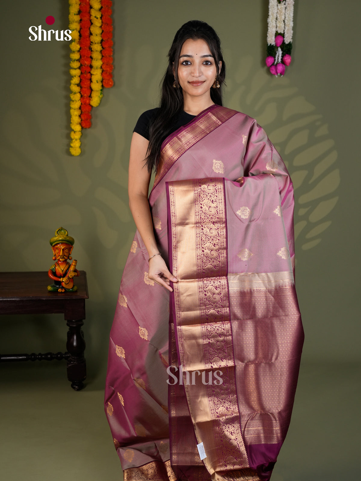 EAS28098 - Kanchipuram-halfpure - Saree - Shop on Shrus.com