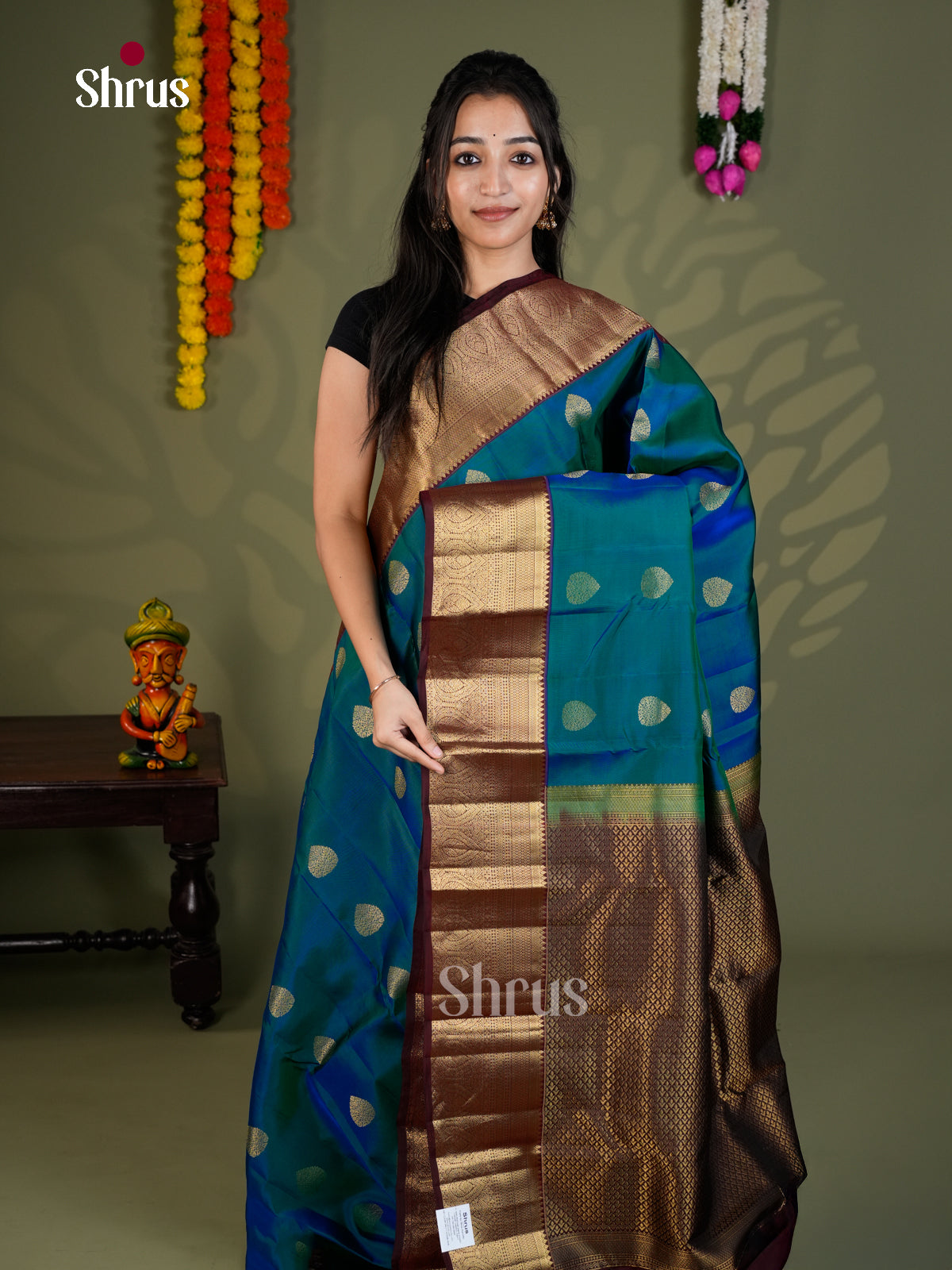 EAS28104 - Kanchipuram-halfpure - Saree - Shop on Shrus.com