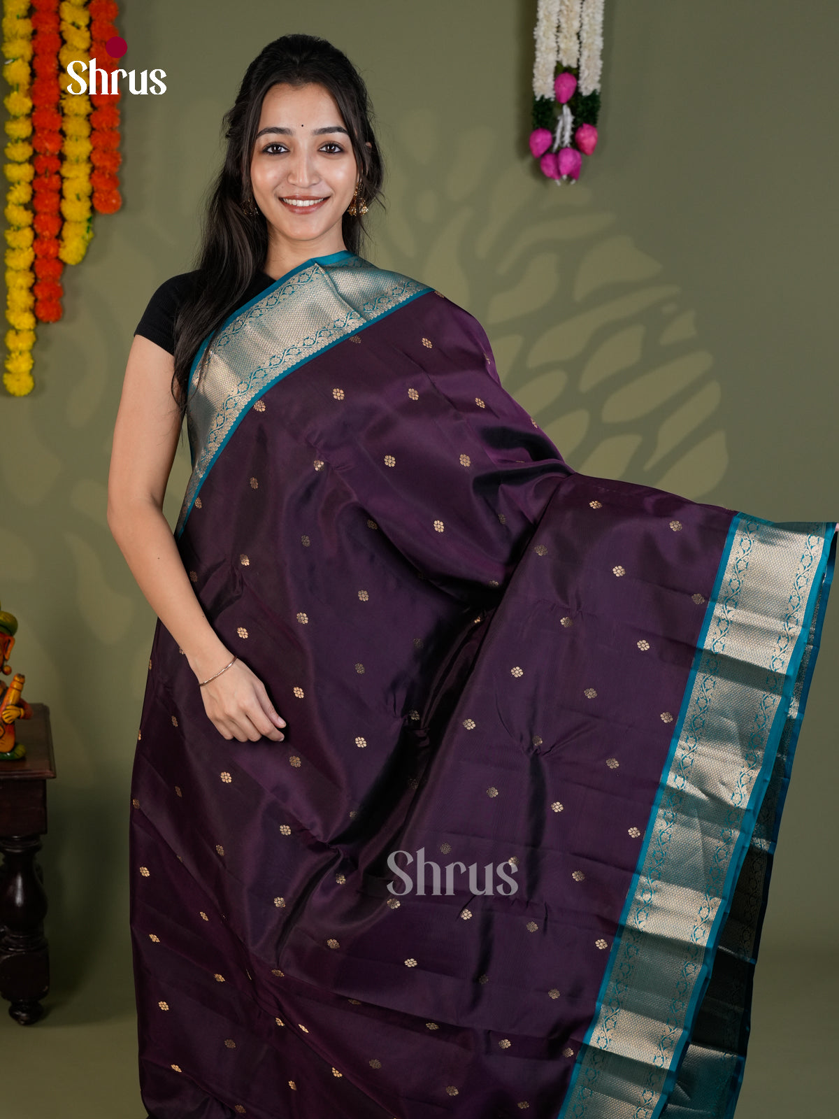 EAS28107 - Kanchipuram-halfpure - Saree - Shop on Shrus.com