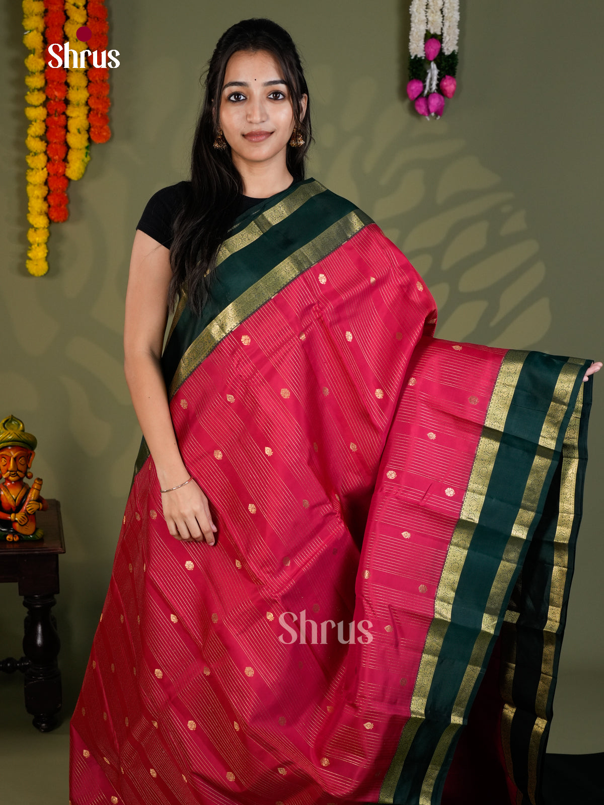 EAS28108 - Kanchipuram-halfpure - Saree - Shop on Shrus.com
